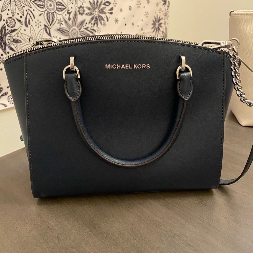 Michael Kors Ellis Large Leather Satchel